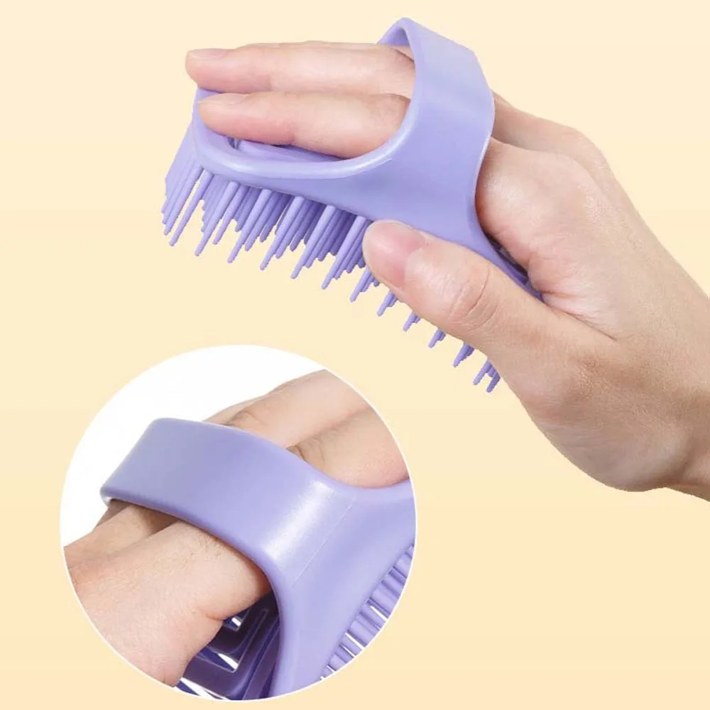 Hollow Brush Head Shampoo Brush Hair Care Tool Body Brush Hair Washing Comb Wet and Dry Arc-shaped Scalp Massage Brush