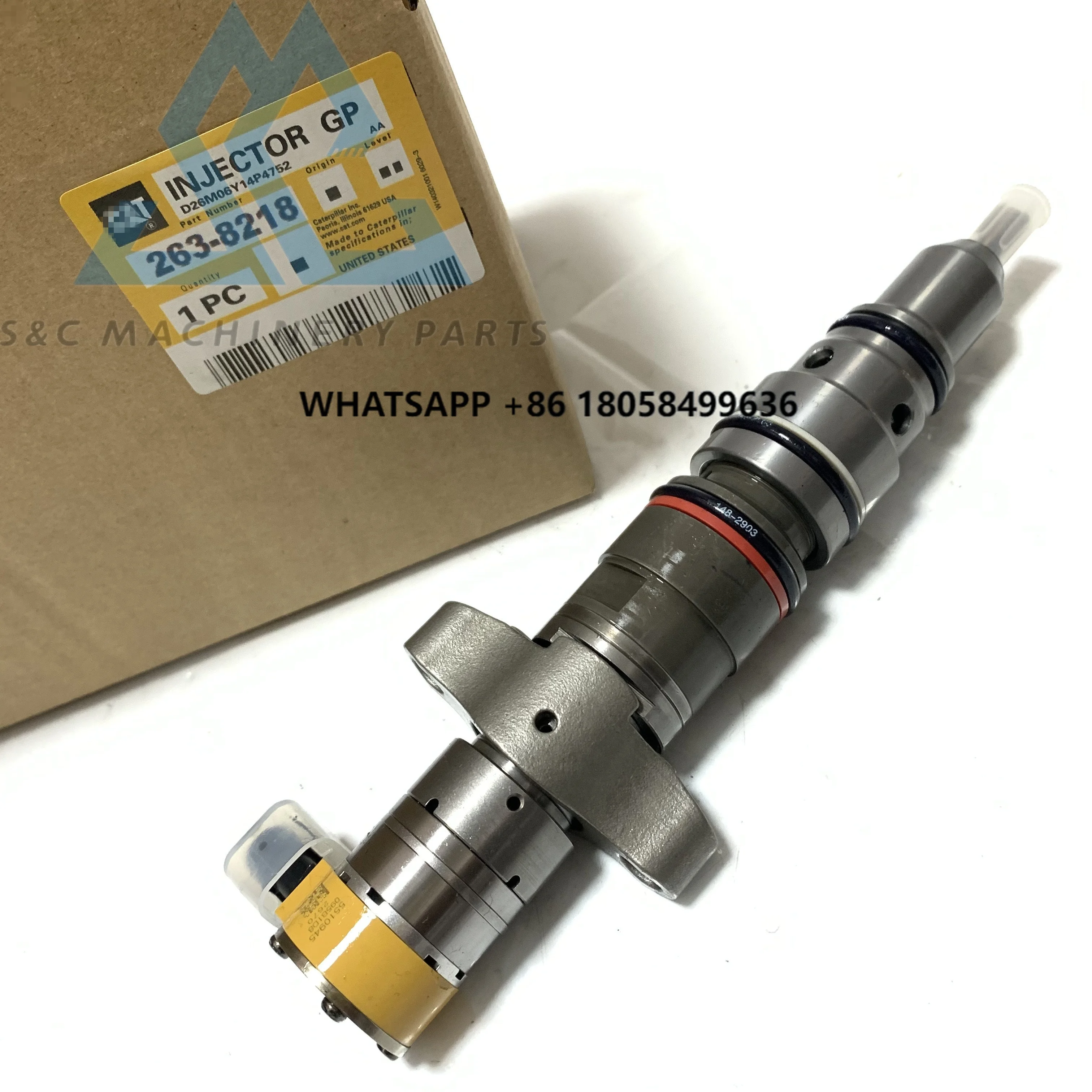 

Excavator Engine Parts 263-8218 Common Rail Injector 2638218 557-7627 387-9427 328-2585 Fuel Injector for Caterpillar Cat C7 C9