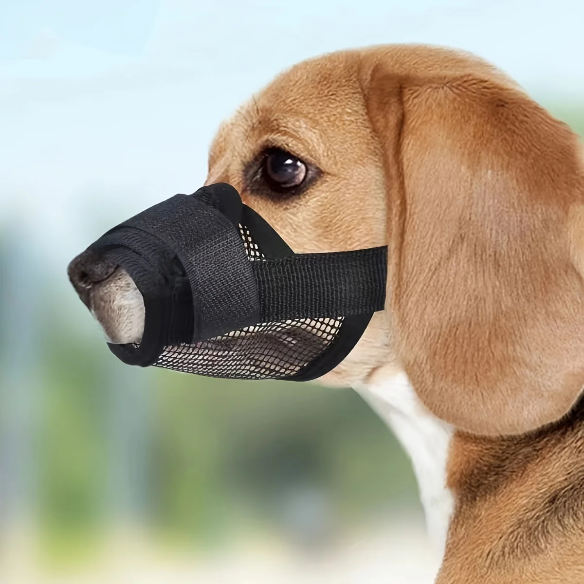 Soft Breathable Dog Muzzle - Anti-Biting & Anti-Barking - Adjustable Straps for Custom Fit - Secure Pet Mouth Cover