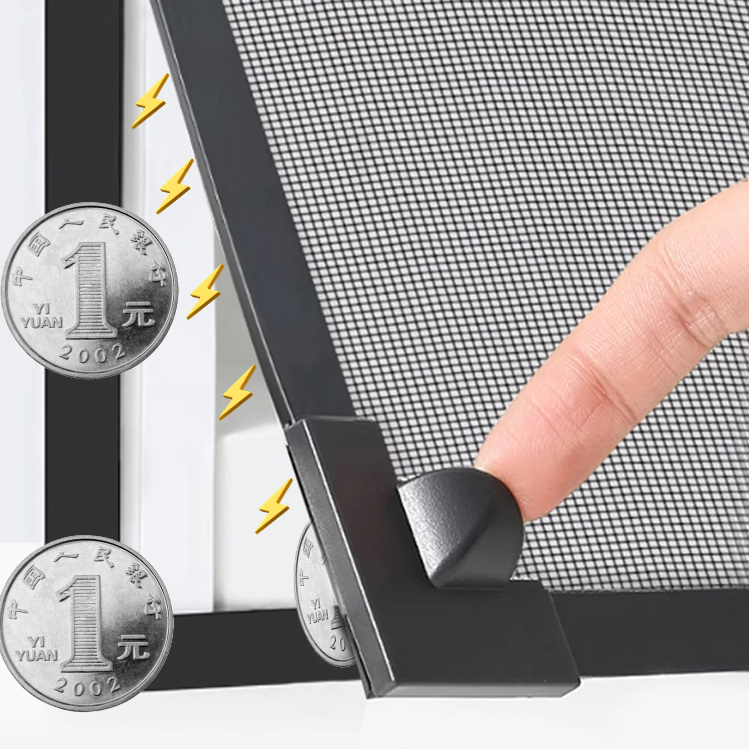 Magnetisches Fliegengitter, magnetisches Saug-Moskitonetz, dünnes, unsichtbares Belüftungsgitter, DIY-Netzvorhang, PVC-Zubehör, magnetisch