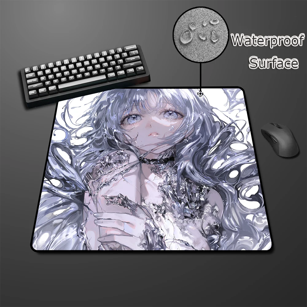 

Аниме Art Коврик для мыши Большой офисный нескользящий коврик для мыши 45*40 см Водонепроницаемый коврик для мыши Жидкий коврик для компьютерной клавиатуры с запирающимся краем Настольный коврик