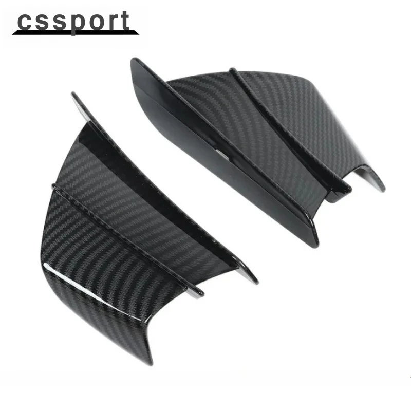 ABS Motorcycle Side Winglets Air Deflector Wing Kit Spoiler Gloss For Yamaha YZF R1 R6 R3 R25 BMW S1000RR 50 125 Carbon Fiber