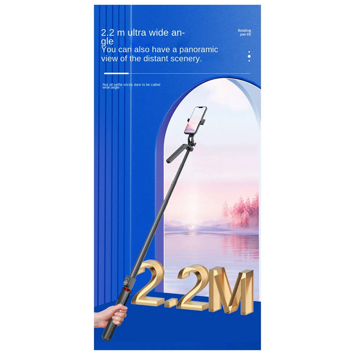 

B47C P325 Selfie Stick Four Legged Stand with Detachable Dual Bluetooth Remote Control, Extendable Selfie Stick Phone
