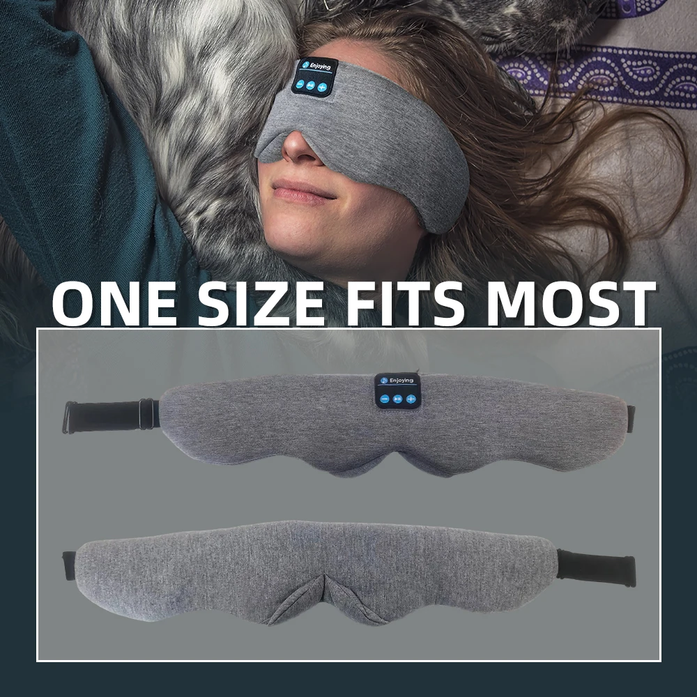 Auscultadores sem fios para homens e mulheres, Headband Bluetooth 5.3, Eye Mask, Headphone de música