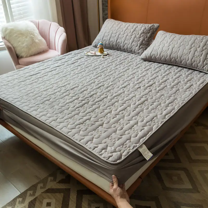 Cotton brushed fabric mattress cover sheet anti-mite mattress protector cover Mattress bed cover bed cover bed cover pillowcase