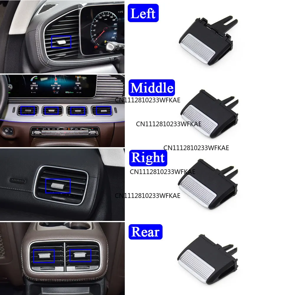 W167 Front Rear AC Air Vent Grille Outlet Clips Tab Repair Kit For Mercedes Benz GLS GLE 350 400 450 500 580 2020 2021 2022
