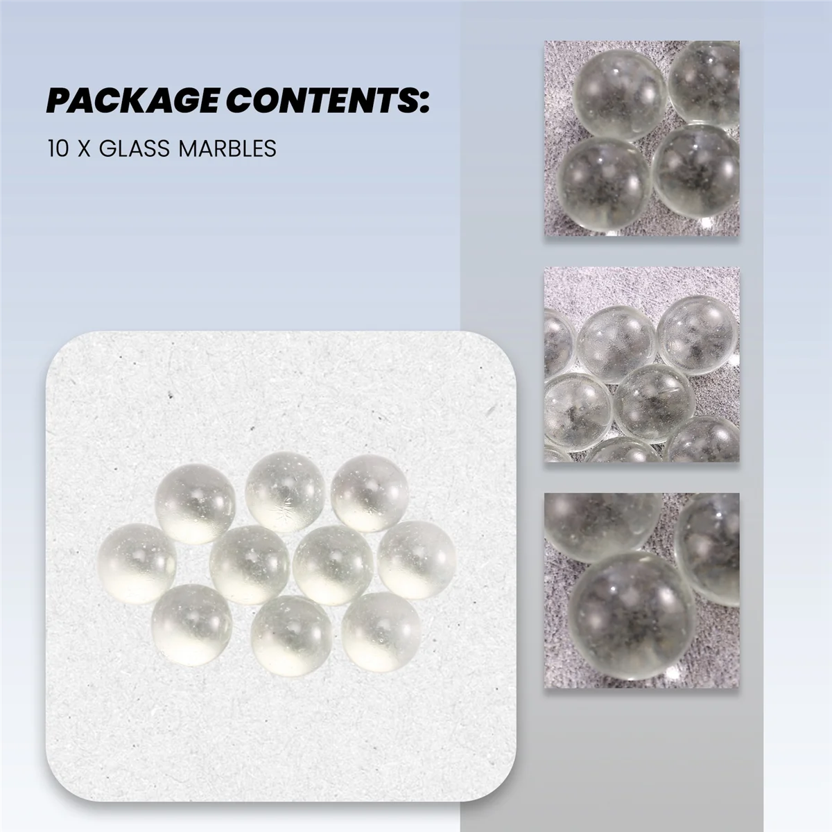 10 قطع من الرخام 16 ملم من الرخام الزجاجي كرات زجاجية تزيين شذرات ملونة شفافة