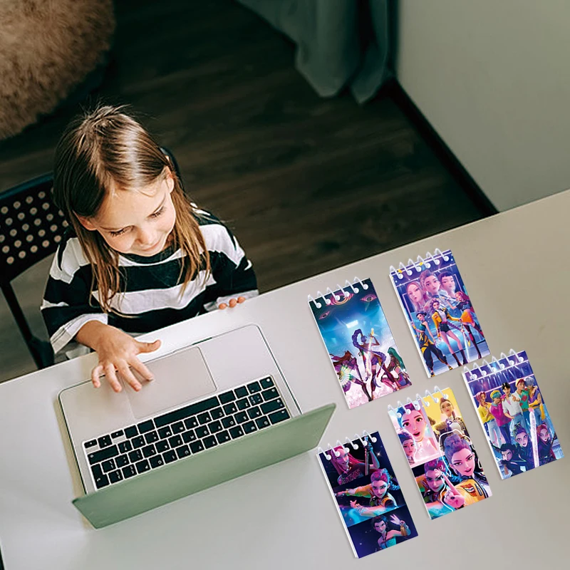 Kpop شيطان هنتر دفتر هدايا الحفلات رومي ميرا زوي الموثق أنيمي نمط ملصقات لوازم مكتبية هدايا Kpop للطلاب