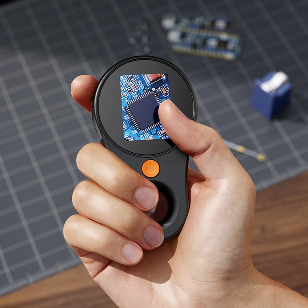 Mikroskop Digital Genggam 500X Layar IPS 2 Inci Kaca Pembesar Koin Elektronik Kamera Mikroskop Portabel untuk Perbaikan Jam Tangan Perhiasan