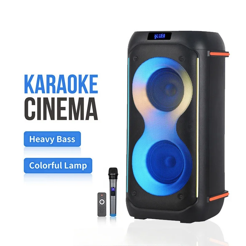 

Wireless Big Led Light Sound Bass DJ Karaoke Party Box Bluetooth Speaker