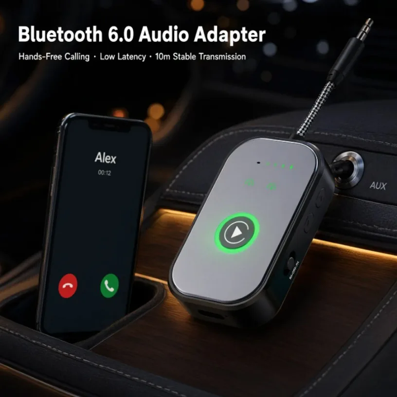 Gaming Bluetooth Transmitter Receiver BT6.0 Low Latency Audio Adapter Dual Connection For Switch PC Console Headphone New