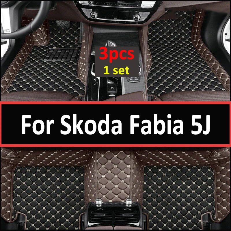 

Автомобильные коврики для Skoda Fabia 5J MG MK2 2007 ~ 2014, автомобильные коврики, кожаные напольные коврики, водонепроницаемые коврики, детали интерьера, автомобильные аксессуары