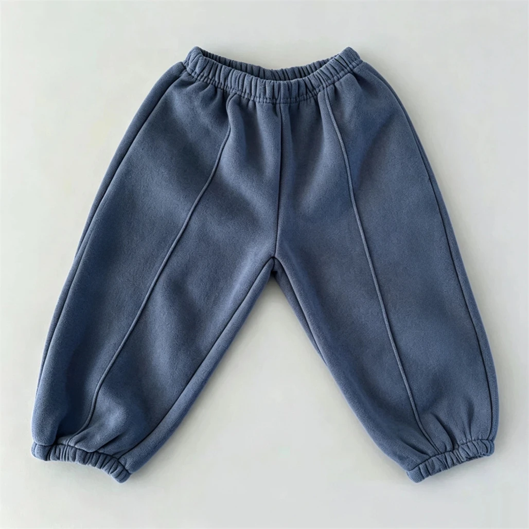 Simple Casual Sports Pants 2026 Small Child Autumn Winter Trousers Solid Color All-match Pants Toddler New Loose Sweatpants