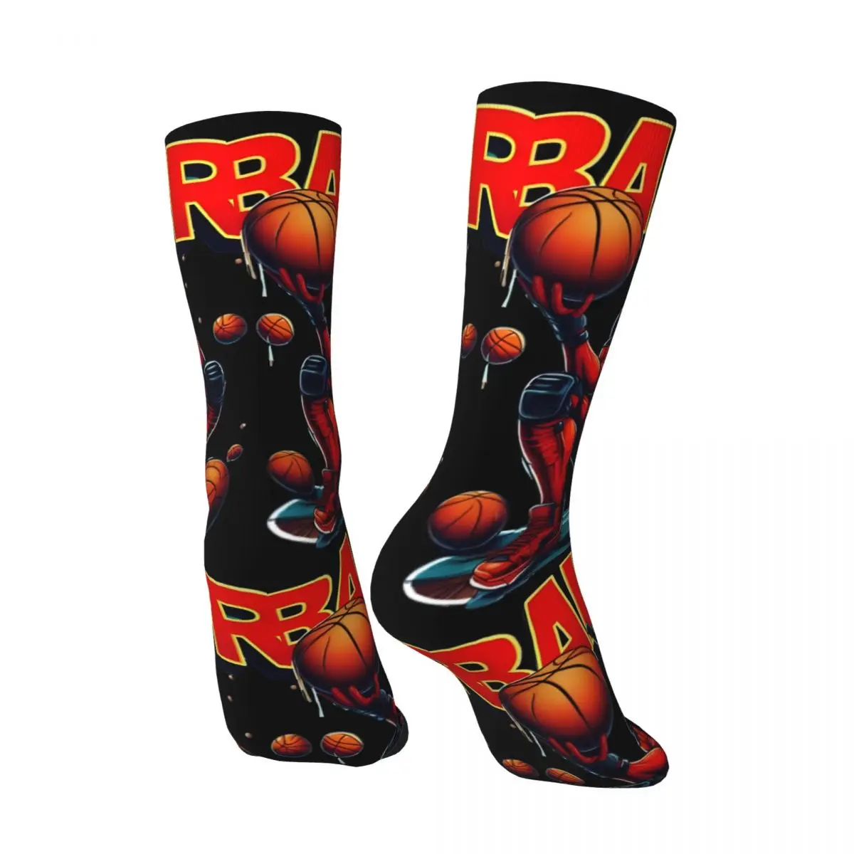 Funny Happy Men's compression Socks Popular Movies Vintage Harajuku Deadpool & Wolverine Hip Hop Novelty Pattern Crew Crazy