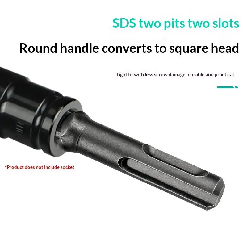 @*High Strength Carbon Steel SDS Plus Hammer Drill Socket Adapter Set 3Pcs for Professional Handyman Construction Repair Tasks