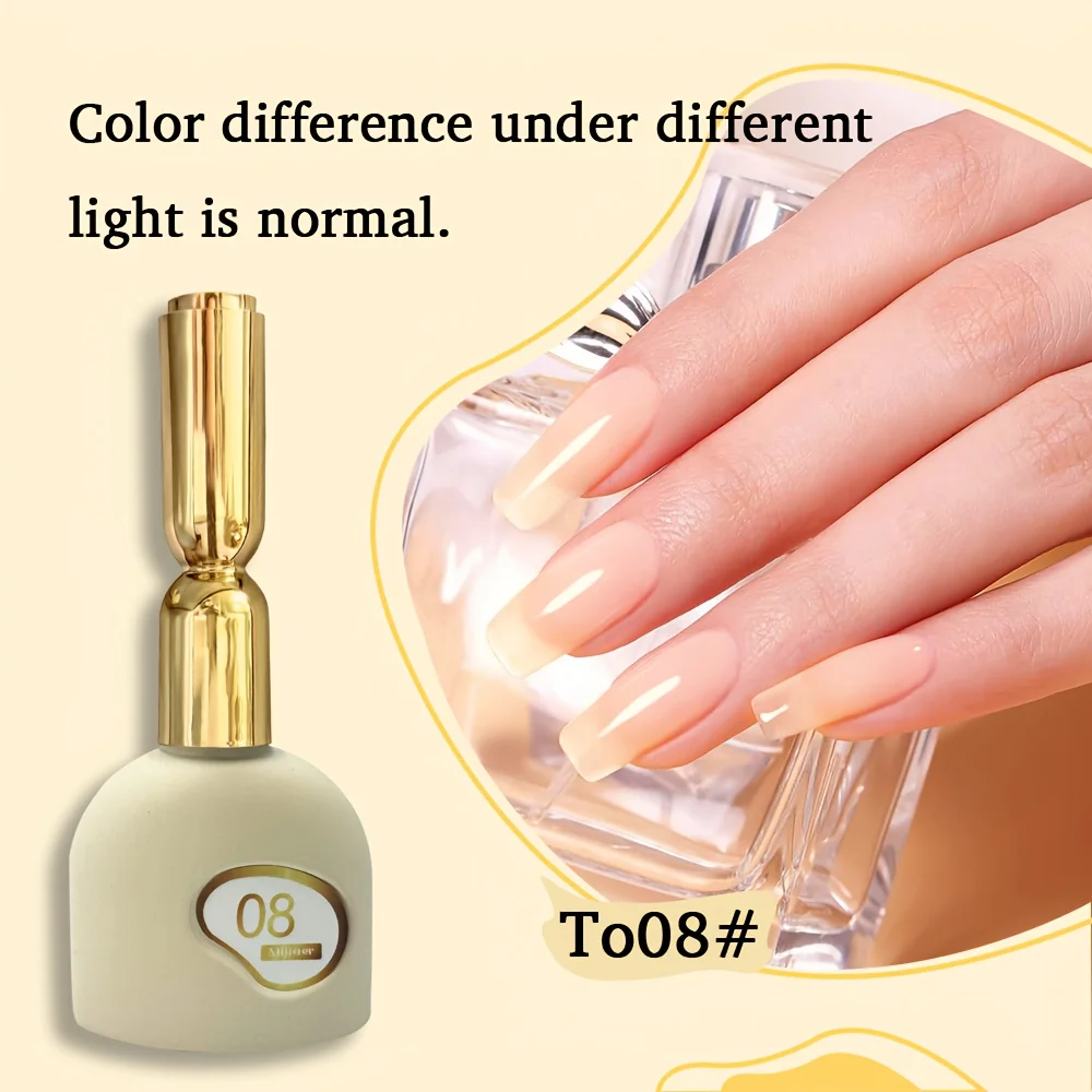 Natural Nude Plant-Based Gel Nail Polish - /LED Cured, Long-Lasting & Strong Adhesion, Halloween & Christmas