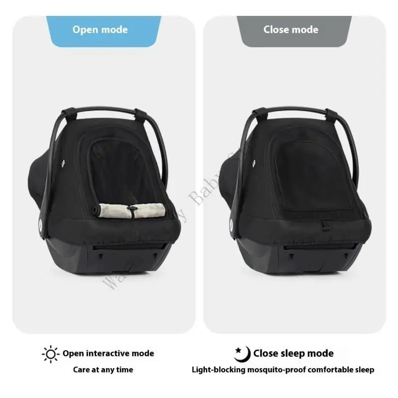 Windproof Warm Baby Safety Car Seat Sunshade Cover Breathable Travel Outdoor Baby Bassinet Protective Cover with Mosquito Net