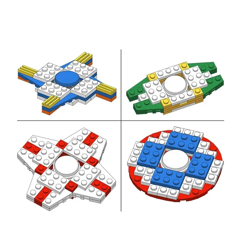 Creative DIY Building Block Gyro Stress Relief Detachable Free Assembly Fidget Spinner Educational Toys for Boy Kids Cool Stuff