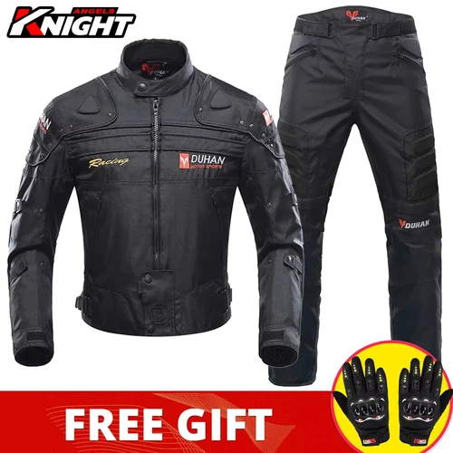 DUHAN chaqueta de motocicleta, pantalones, traje, chaqueta de carreras impermeable, forro protector para Motocross, chaqueta de motocicleta para las cuatro estaciones, M-3XL para hombre