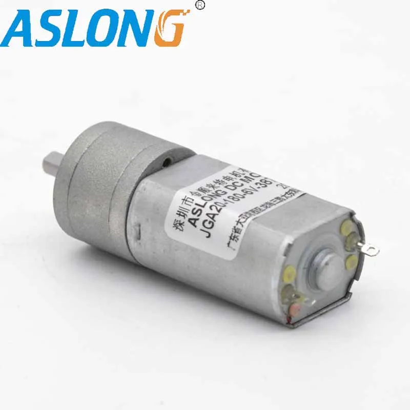 JGA20-180 micro Electric dc gear motor 6V 12V 12000 Dc motor reducer dia20mm metal gear box Speed-down gearbox  mini engine