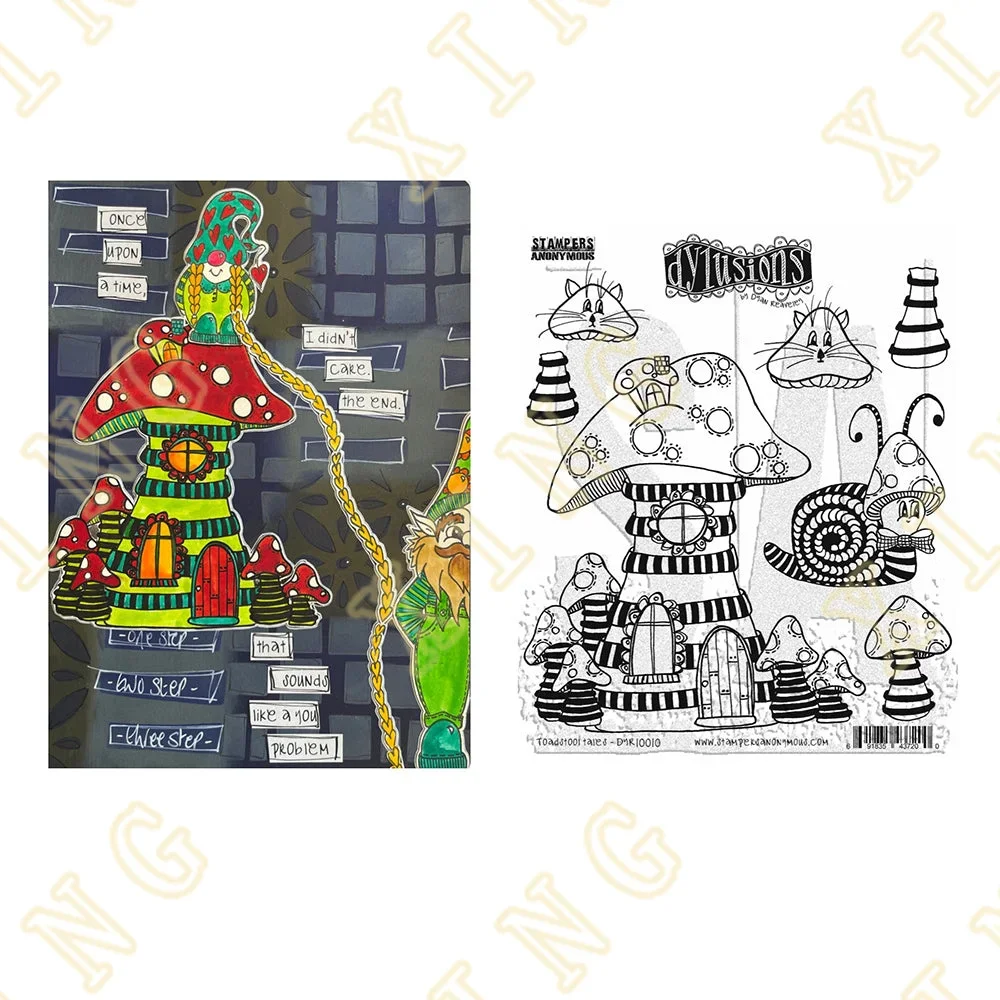 Metal Cutting Dies Clear Stamps Scrapbook Diary Decoration Embossing Stencil Template Diy Greeting New Sweet Gnome Robin Couture