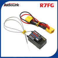 Radiolink R7FG 7 Channle 2.4G Gyro RC Receiver Car Voltage Transmission Telemetry 600m Long Range RX for Crawler Drifting Car