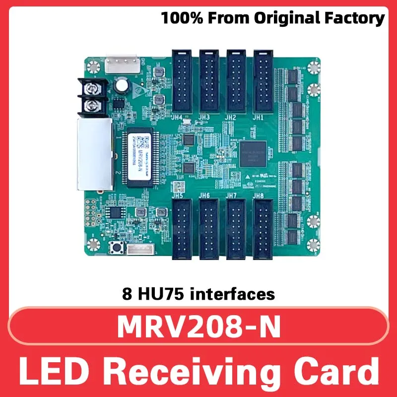 Novastar MRV208-N Full Color Large LED Video Screen Receiving Card Cassette 8 HUB75E Ports Interface 256x256 Pixels Controller