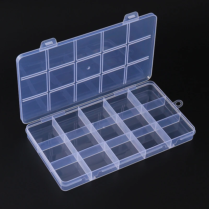 15/24/32 Grids Transparent Organizer Box Plastic Square Organizers Storage Boxes For Home Makeup Jewelry Accessories