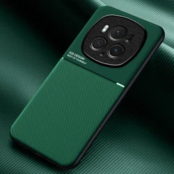 Magnetic PU Leather Case For Honor Magic 6 Pro Back Cover Matte Silicone Full Protection Phone Case For Honor Magic6 Pro 5G 6Pro