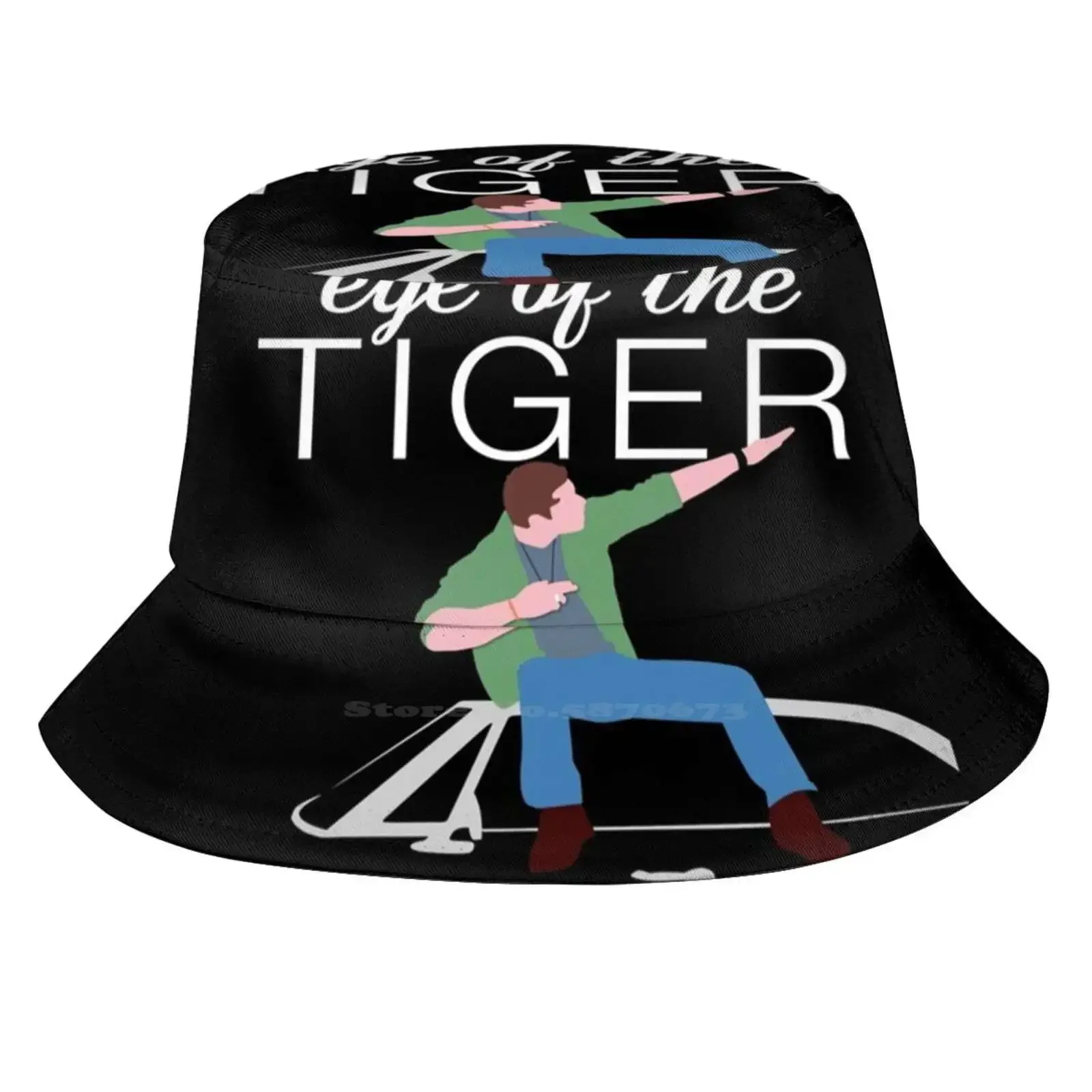 Supernatural - Eye Of The Tiger Causal Cap Buckets Hat Eye Of The Tiger Dean Winchester Sam Winchester Supernatural Spn Fan Art