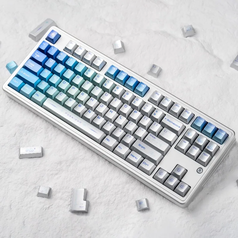 

Dreamy Blue Theme Keycaps Set Customized PC Sublimation Cherry Profile Keyboard Cap for Mechanical Keyboard Accessories Gifts
