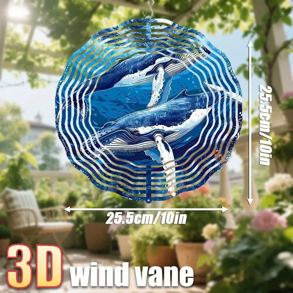 CIFBUY 3D Metal Wind Spinner Kinetic Garden Art Decor Outdoor Yard Hanging Chime Rustic Farmhouse Patio Ornament