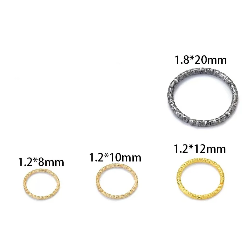 50-100pcs/lot 8 10 12  20mm  Jump Rings Round Twisted Split Connectors For Diy Jewelry Finding Making Supplies