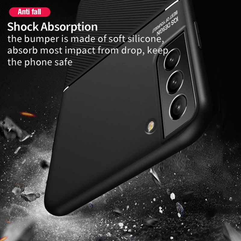 Magnetic Car Holder Phone Case for Samsung Galaxy S23 Ultra S23 S21 S20 Plus S10 S10E S9 Note 20 9 10 Silicone Shockproof Cover