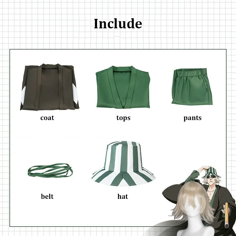 Urahara Kisuke Cosplay Bleach  - đánh giá và giá Bleach Captain Coat