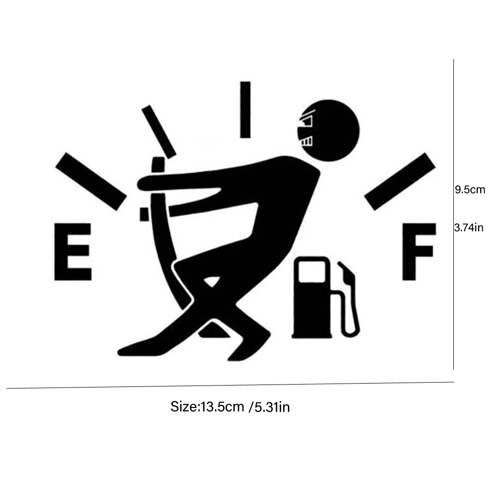 Reflective Fuel Tank Pointer Sticker, Funny High Gas Empty Decal, Waterproof Vinyl Material, Durable Auto Exterior Accessories