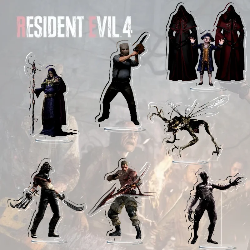 Re4 Resident Evil 4 Reset Postać Złoczyńcy Akrylowy Stojak Model Płytka Dekoracyjna Oryginalna Figurka na…
