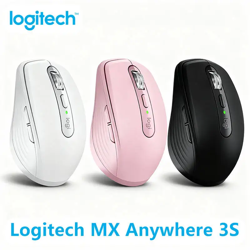 

Logitech MX Anywhere 3S Ergonomic Wireless Mouse, MagSpeed Wheel, 8000 DPI, Silent Clicks, Logitech Flow, 3-Device, Windows