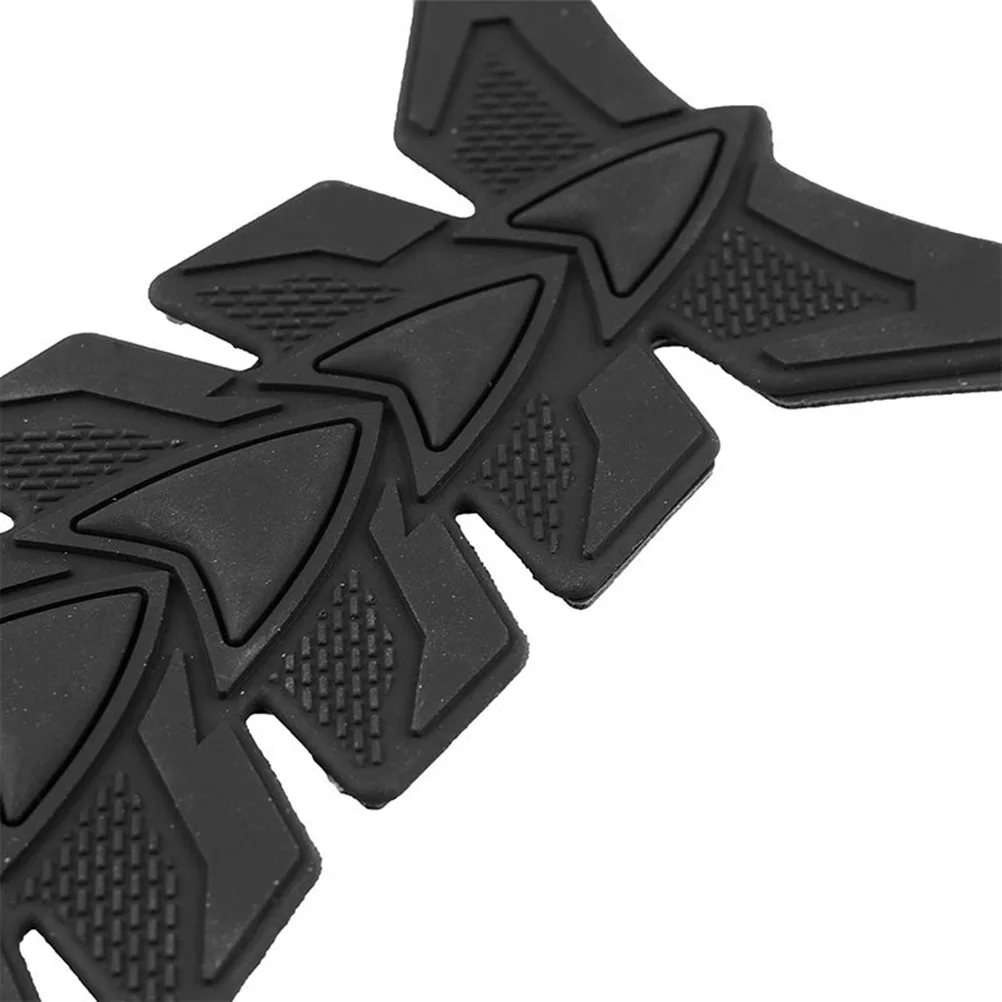 

Motorcycle Gas Tank Protector Sticker Universal Fish Bone Shape Black Durable Self Adhesive Tank Pad Decal Scratch Protection