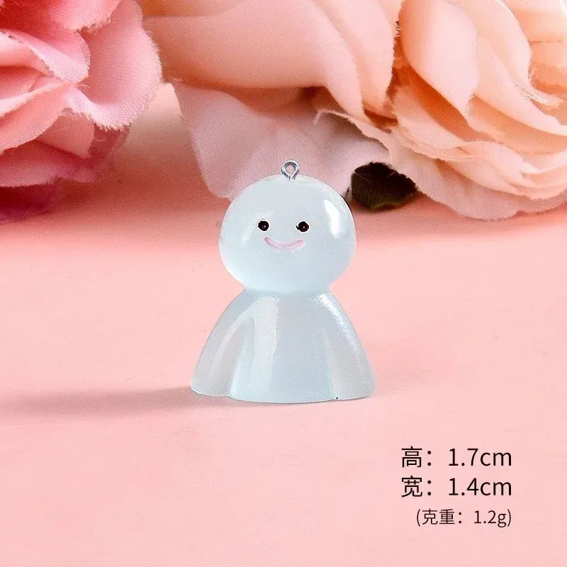 10Pcs Glow In Dark Cartoon Doll Resin Charms Luminous Pendants DIY Craft Supplies for Earrings Necklaces Keychains Jewelry view 3
