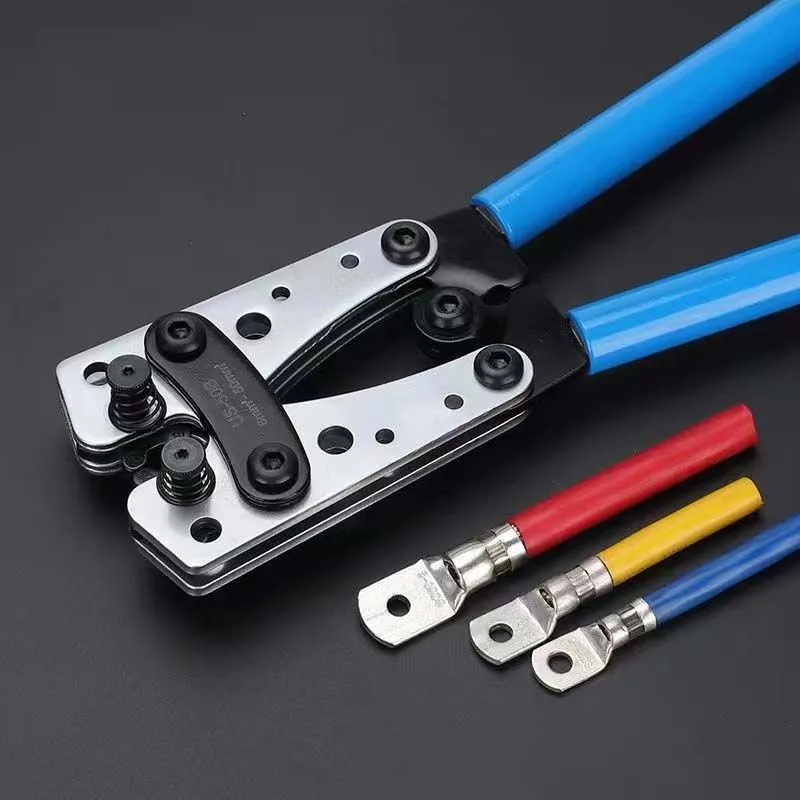 Alicates de prensado de conector SC de 6-50 mm2 para conectores no aislados, herramienta de prensado de terminales de tubo de cobre
