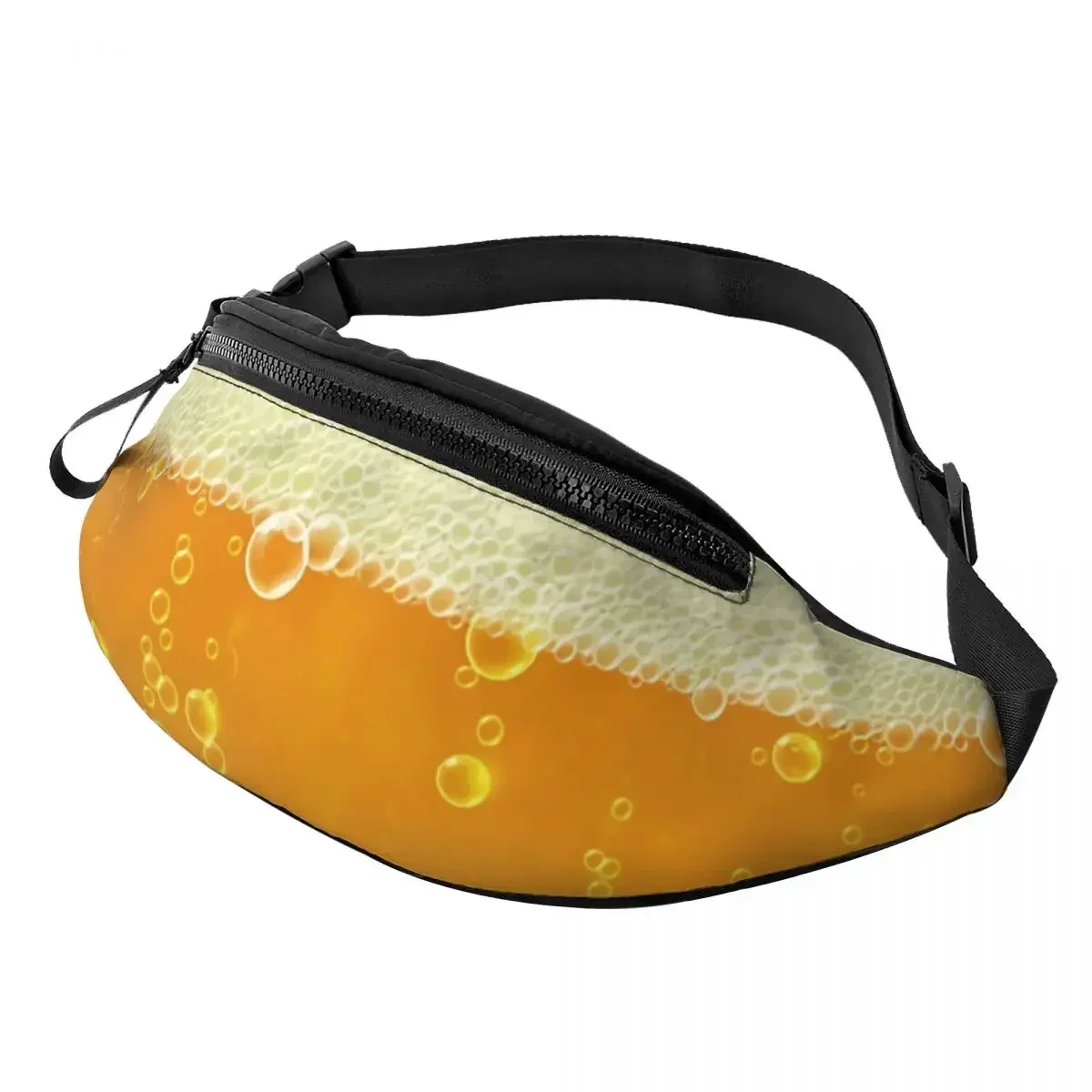 

Funny Beer Texture Printed Waist Bags Men Women's Fanny Pack Casual Sport Banana Bags Belt Pouch