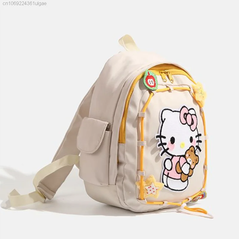 ﻿Sanrio Helllo Kitty Women's Sweet Cute Star Backpacks College Style Versatile Practical Backpack New Fashion Trend Cartoon Bags