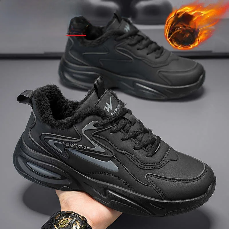 

Мужская повседневная спортивная oes с двойной звездой, зимняя теплая кожаная поверхность на подкладке Thi Bot Travel oes