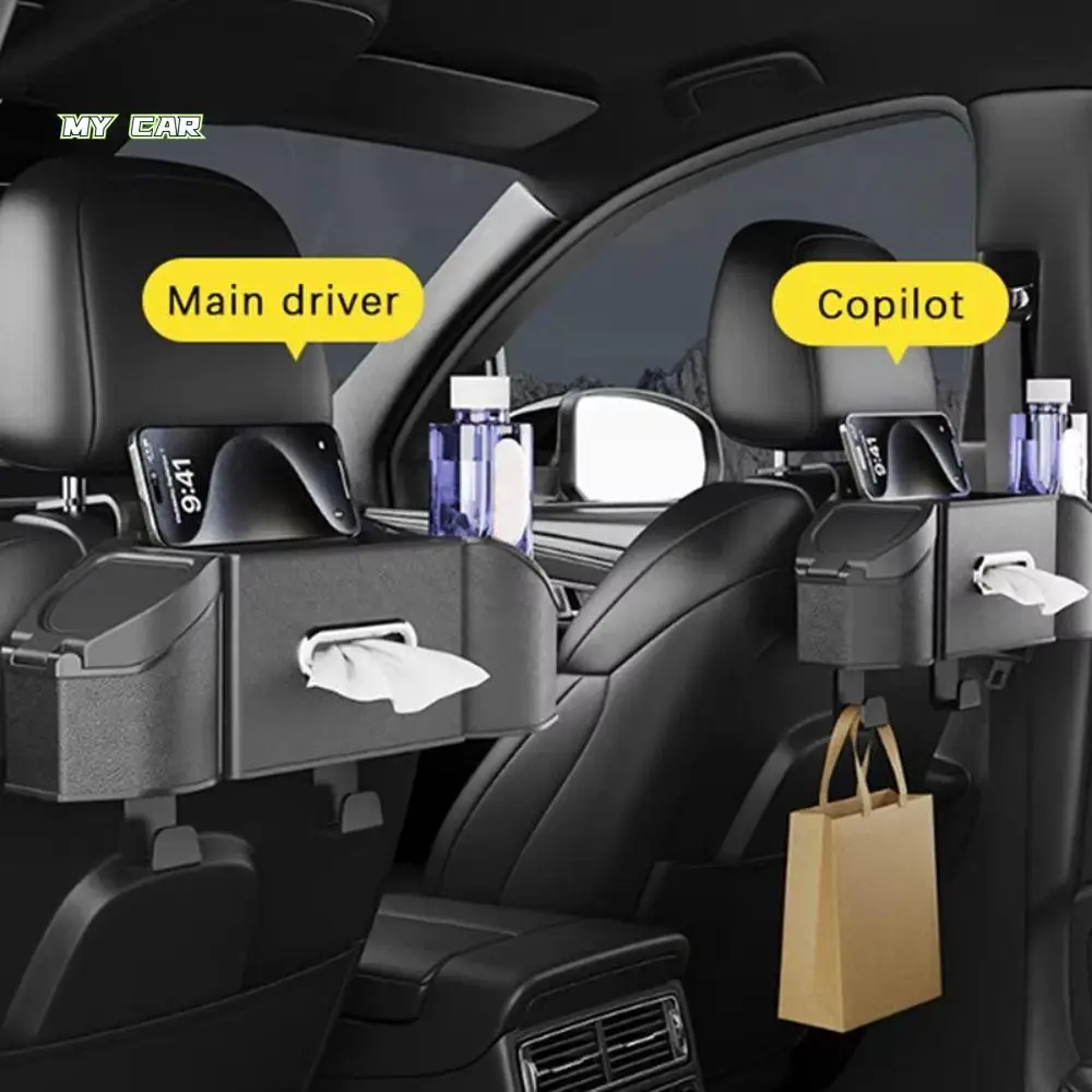

Tissue Holder Car Seat Back Storage Box Large Capacity Cup Holder Car Seat Storage Box Anti-slip Seat Rear Water Cup Holder
