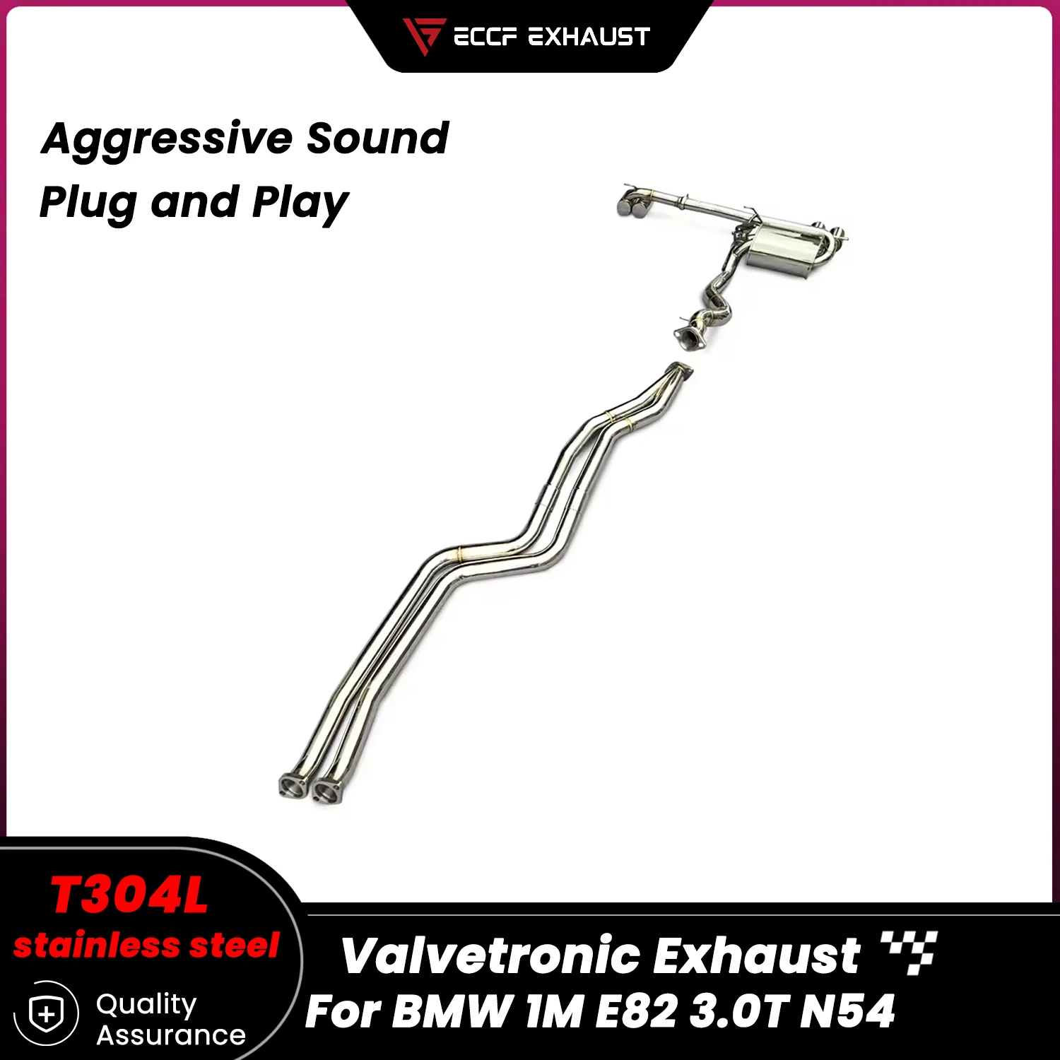 

Sporty Exhaust Sound Valvetronic Exhaust Catback Exhaust For BMW 1M E82 3.0T N54 Performance Upgrade Easy Installation