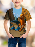 TungTungTung Sahur Bombardiro Crocodilo Meme Kids Clothes Summer Toddler Boys T-Shirt Fashion Girls Short Sleeve Tops
