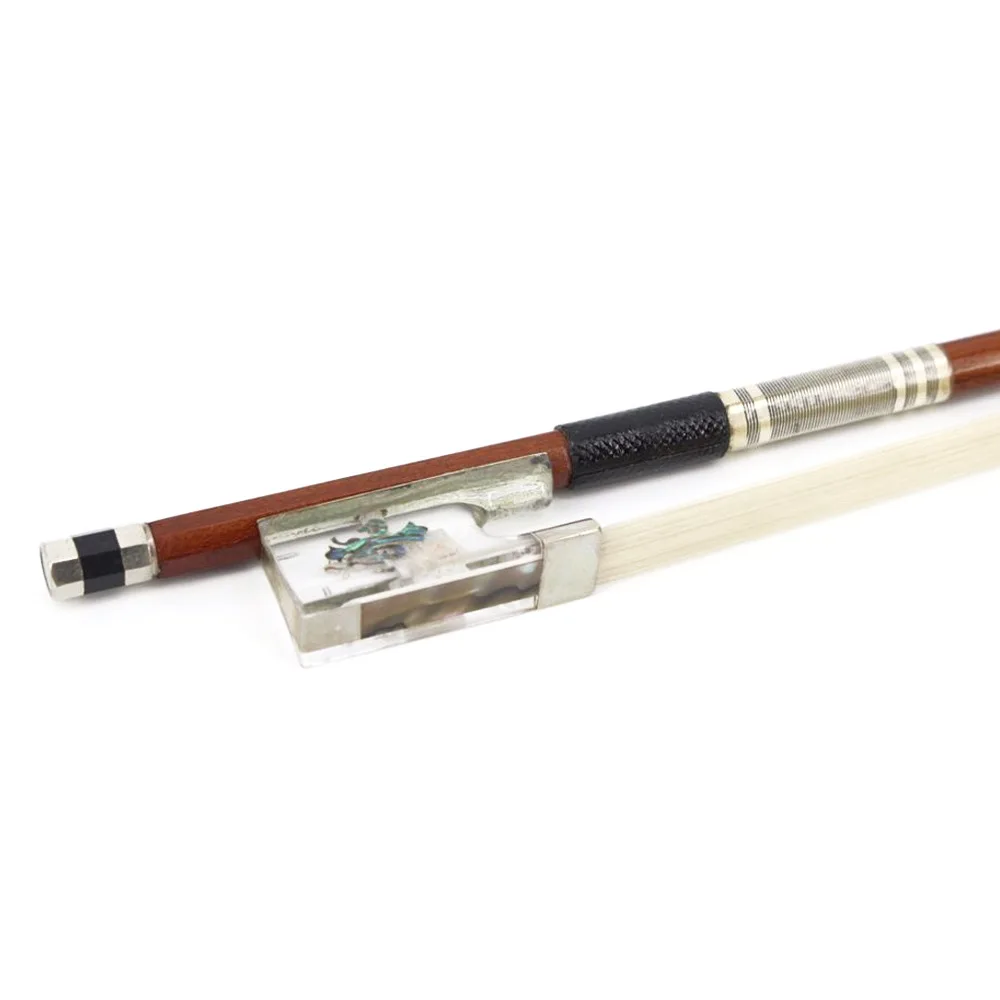 

Carved Crystal Green Wood Violin Bow