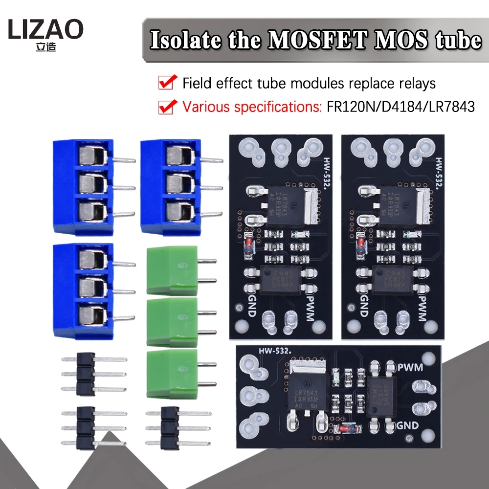 FR120N LR7843 AOD4184 D4184 Isolated MOSFET MOS Tube FET Module Replacement Relay 100V 9.4A 30V 161A 40V 50A Board