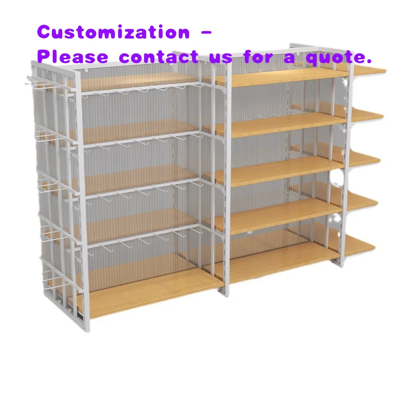 custom.Whole Shop Boutique Stationery Store Shopping Mall Supermarket Shelves Convenience Store Double-sided Multi-layer Island